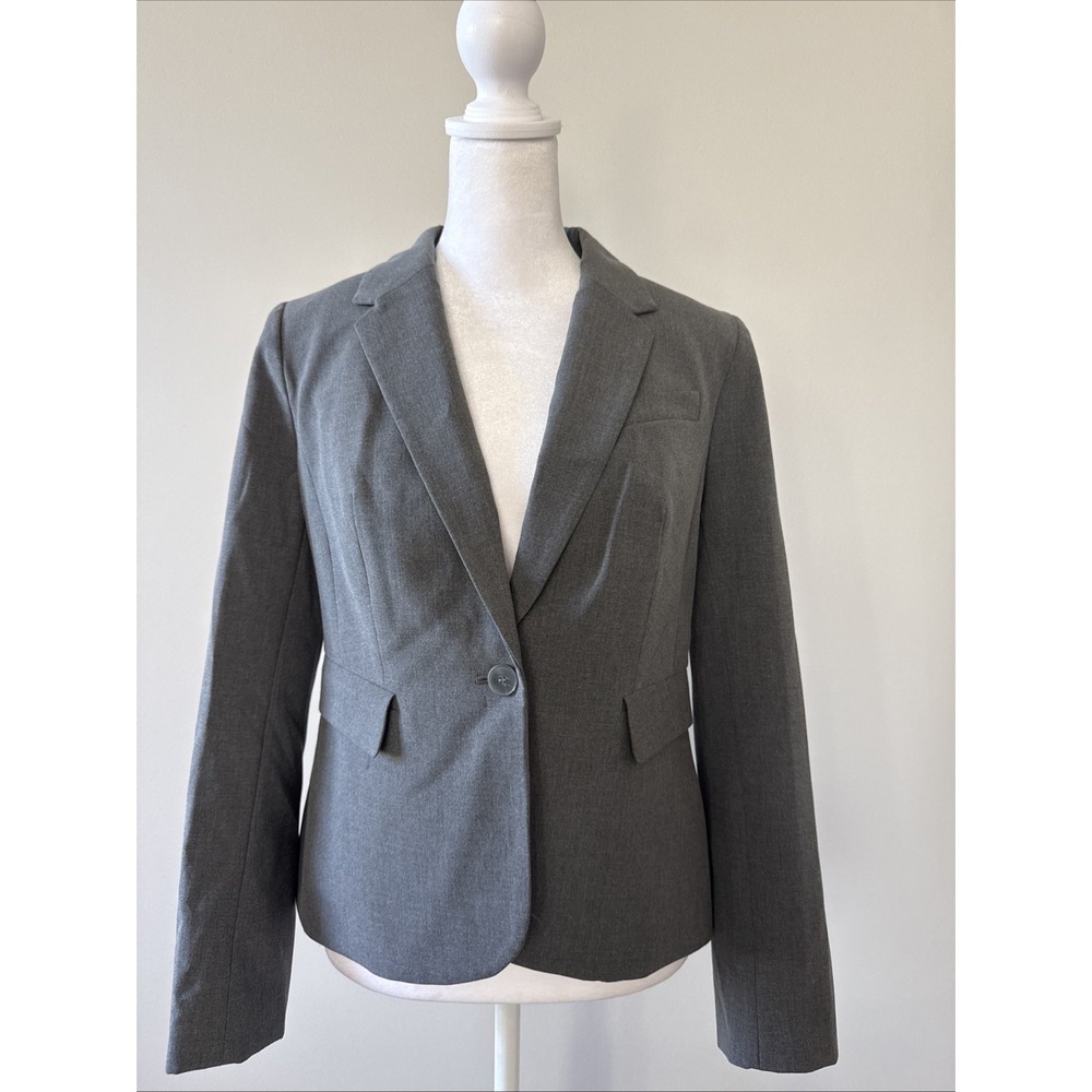 Women's The Limited Classic Charcoal Gray Single Button Suit Blazer 4P New